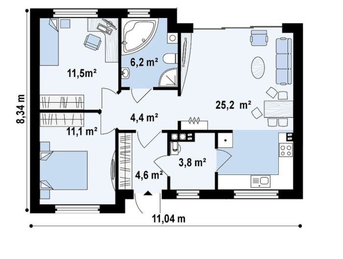 Desain ruang tamu rumah ukuran tanah 60