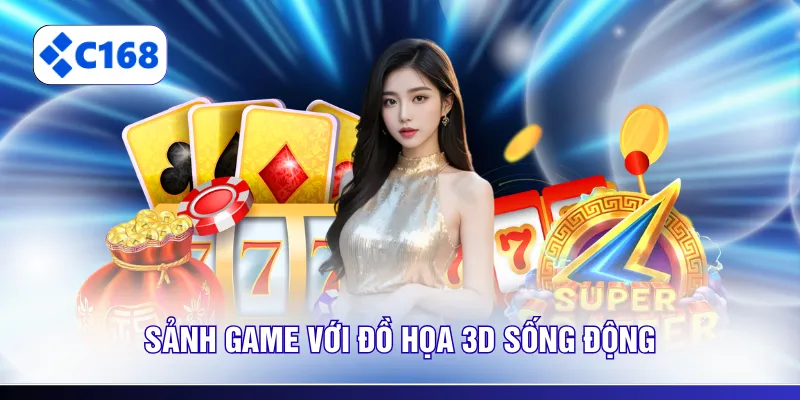 Sảnh game với đồ họa 3D sống động
